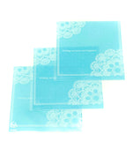 cello cellophane bags cute pale turquoise blue lace effect small wishing you peace and happiness  kawaii packaging bag self seal uk