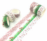 leaf leaves flower flowers floral 5m washi tape tapes rolls uk cute stationery store red green poppy poppies