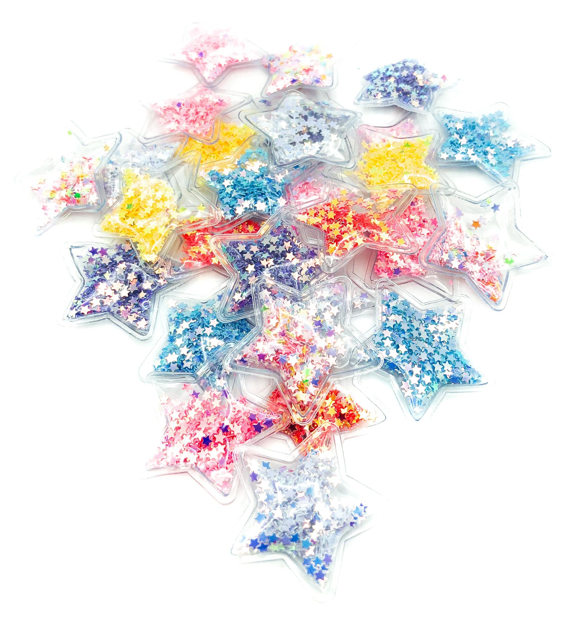 star stars shaker clear plastic sequin sequins applique embellishment uk craft supplies bow crafts centres bows glitter