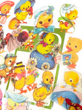 ducks duckings spring springtime pet clear plastic sticker sticker flakes pack of 40 20 large clear easter yellow cute kawaii stationery uk