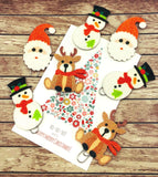 christmas planner charm clip clips glitter snowman snowmen santa claus father rudolph reindeer deer cute kawaii planner supplies gift gifts uk