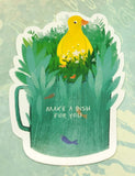 cute yellow duck in mug cute teacup postcard post card cards uk kawaii stationery store pretty animal animals