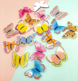 glossy acrylic large butterfly butterflies flatback flat back backs fb fbs uk cute kawaii craft supplies resin embellishment glitter glittery