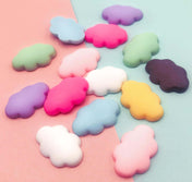 fluffy cute kawaii cloud clouds resin fb flat back flatback embellishment resins uk craft supplies colourful pink blue yellow white brown lilac green mint