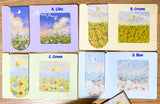 famous painting artistic pretty magnetic bookmark bookmarks fold over set moon sky flower flowers floral sunflower uk cute kawaii gift gifts stationery