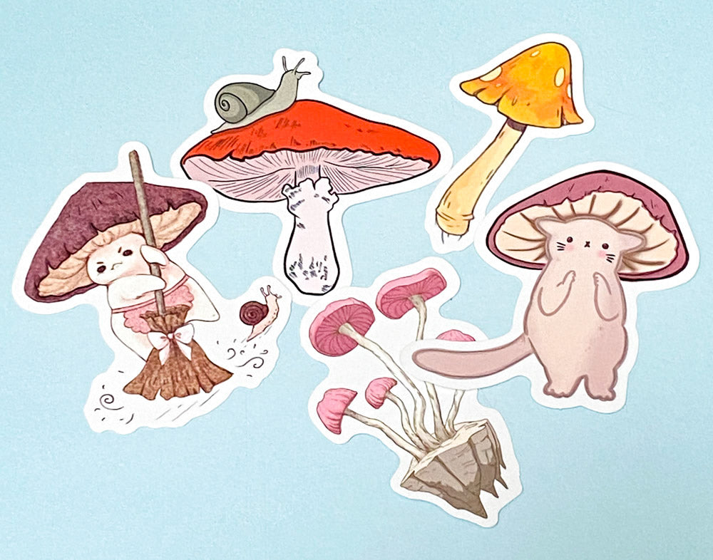 MUSHROOMS Laptop / Decorative Stickers Set