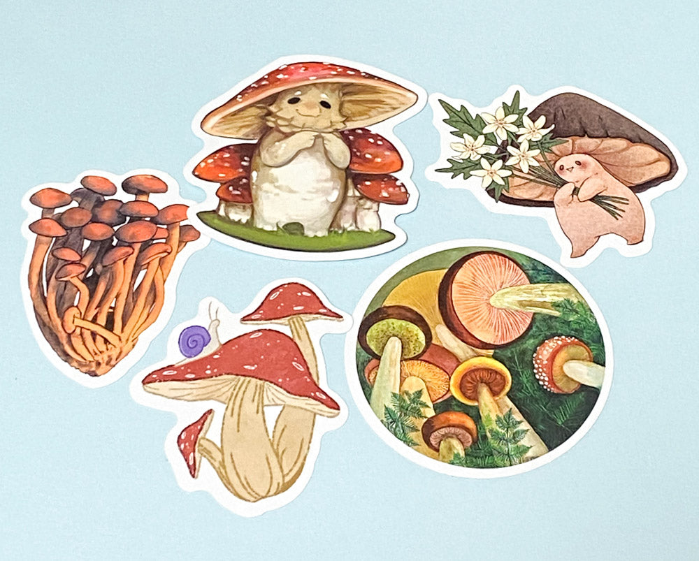 MUSHROOMS Laptop / Decorative Stickers Set