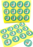 uk kawaii llama alpaca stickers round 35mm turquoise llamas stationery cute sticker