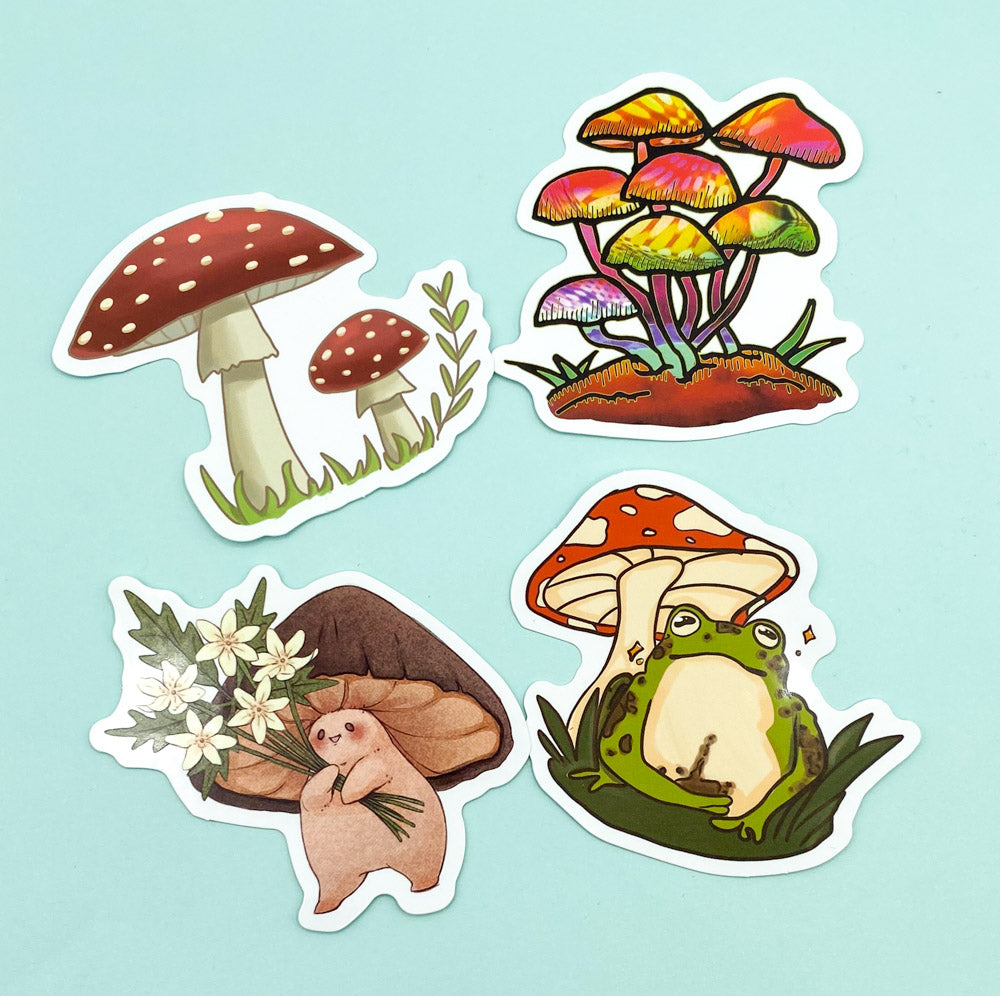 MUSHROOMS Laptop / Decorative Stickers Set