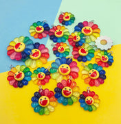 rainbow resin sunflower sunflowers flower flowers charm charms uk cute kawaii sun craft supplies petal petals bright