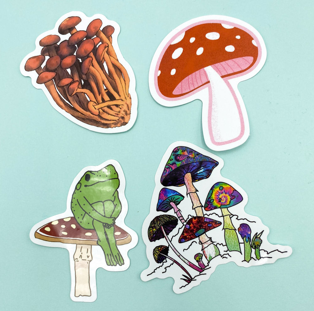 MUSHROOMS Laptop / Decorative Stickers Set