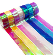 laser clear coloured washi tape shimmer lazer holographic transparent uk cute kawaii washi tape stationery