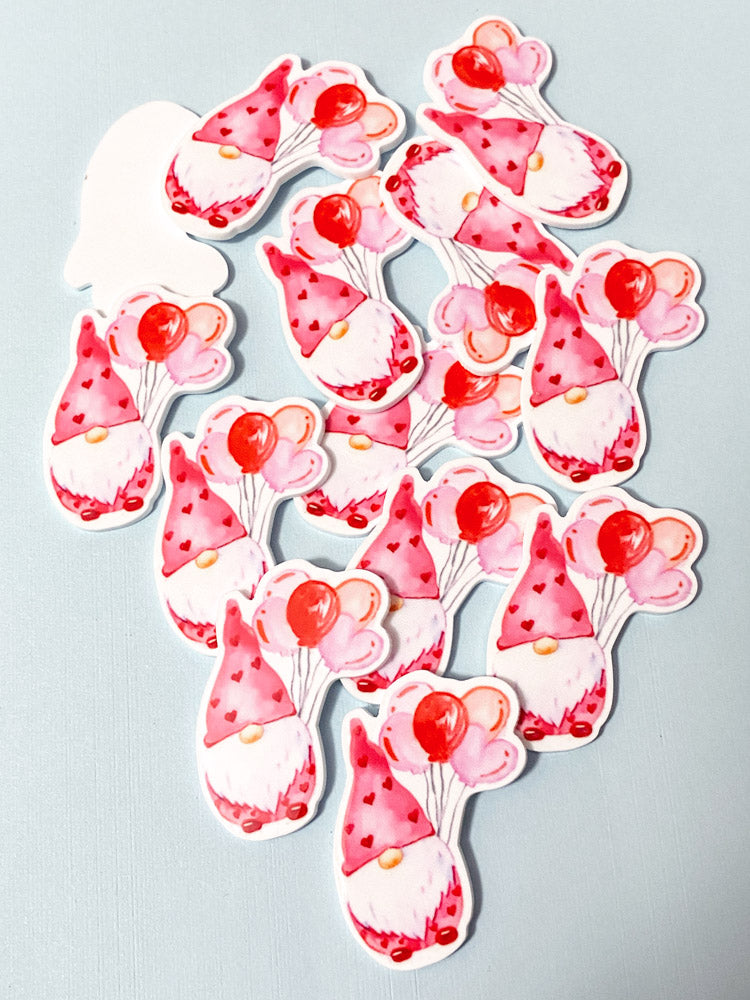 pink cute kawaii gnome gnomes gonk gonks planar flatback flat back fb flatbacks balloons balloon heart hearts valentine uk craft supplies pretty sweet love