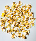 mini tiny little bee bees acrylic flatback flat back fb fbs embellishments cute kawaii yellow 10mm craft supplies small bumblebee honey