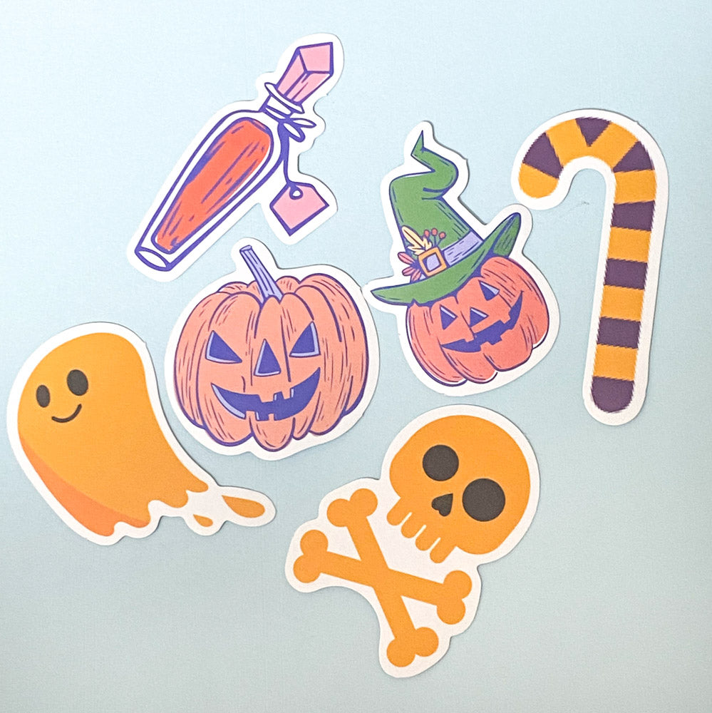 KAWAII HALLOWEEN LAPTOP / Decorative Stickers Set