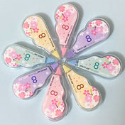 correction tape roller mistakes eraser white tippex cherry blossom floral flowers spring uk cute kawaii stationery yellow mint green purple lilac pink 8m
