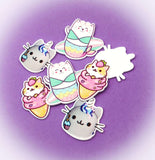 cat cute acrylic flatback fb flat back fbs planar mermaid unicorn ice cream cake purrmaid kitty uk craft supplies cats