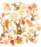 autumn animals 40 sticker flakes matte fox deer and rabbit stickers pack journal