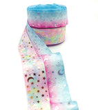 silver holo holographic foil foiled gold star stars galaxy grosgrain ribbon ribbons yard pretty pastel colours pink blue ombre moon uk cute kawaii craft supplies