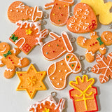 gingerbread house man men cookie stocking present star heart charm charms pendant festive christmas uk cute kawaii craft supplies large acrylic