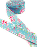 turquoise blue cherry blossom 25mm ribbon grosgrain pink blue flower flowers floral ribbons yard uk cute craft supplies kawaii