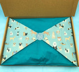 cute dog dogs turquoise tissue paper rex london puppy puppies cute kawaii wrap packaging the kawaii squirrel uk
