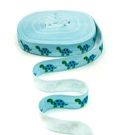 blue and green turtle turtles elastic ribbon one yard ribbons