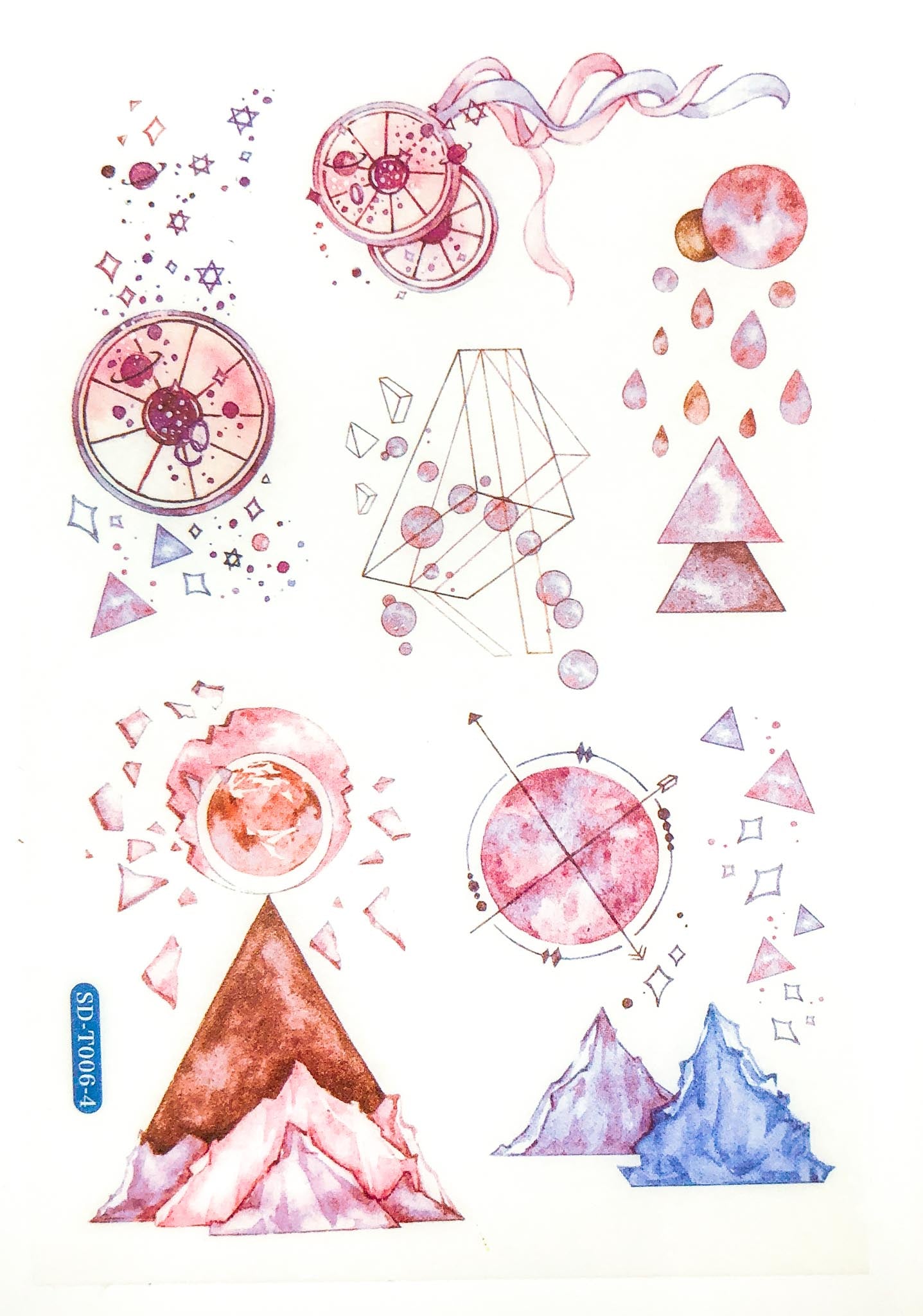 ocean magic universe galaxy magical sticker stickers matte die cut stationery uk cute kawaii blue purple pink whale cloud moon stars