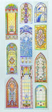 stained glass window windows foil foiled sticker stickers sheet sheets pack gold bright metallic plastic clear stationery uk cute kawaii colourful ornate antique vintage art