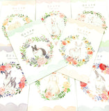 floral easter bunnies rabbits postcards bundle of 4 cute cards uk stationery bundles