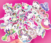 unicorn die cut laptop large sticker stickers uk cute kawaii stationery bundle kids pretty rainbows decorative