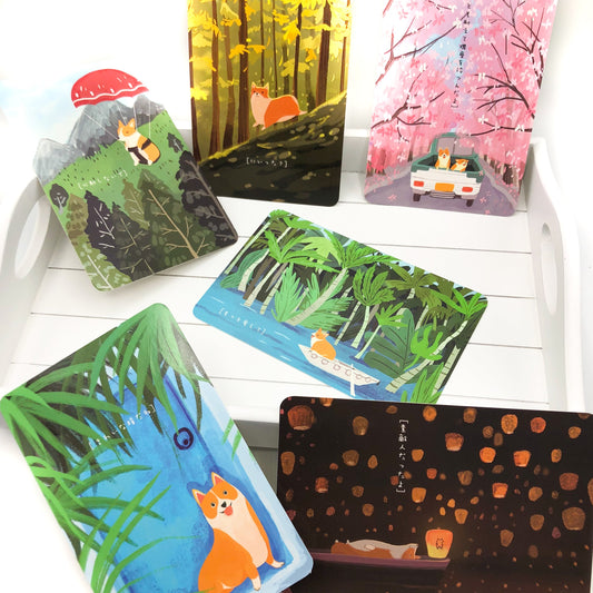 corgi postcard postcards dog cute dogs kawaii stationery uk bundle bundles