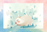 kawaii watercolour quotes animal post card postcards cute kawaii stationery uk fox bear owl pretty cards