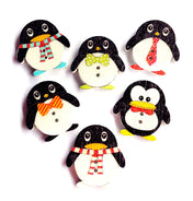 christmas penguin wood button penguins white wooden buttons kawaii christmas