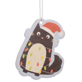 christmas cookie cookies festive cat cats black santa hat cute kawaii scented car hanging air freshener uk gift gifts stocking filler scent