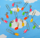 summer ice lolly lollies planner charm paper clip clips charms uk handmade gift gifts gold tone metal pink orange yellow lime green