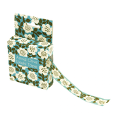 turquoise and olive green astrid floral boxed 7m washi tape uk cute craft supplies stationery tapes flower