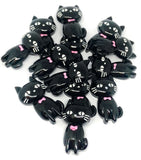 black cat resin fb flatback flat back cute pink bow uk kawaii craft supplies embellishment cabochon decoden resins cats uk kawaii cute craft supplies resins cats