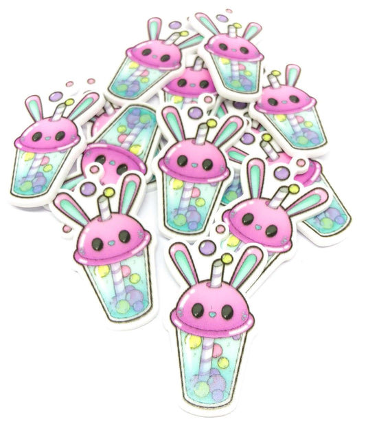 kawaii bunny rabbit drinking cup acrylic fb flatback planar uk cute kawaii craft supplies fbs flatback rabbits pink blue bunnies straw mug food and drink
