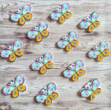 BUTTERFLY Wooden Buttons Set of 6