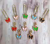 butterfly butterflies small cute planner clip charm charms paper stitch marker markers enamel gold tone metal pretty planning uk gift gifts
