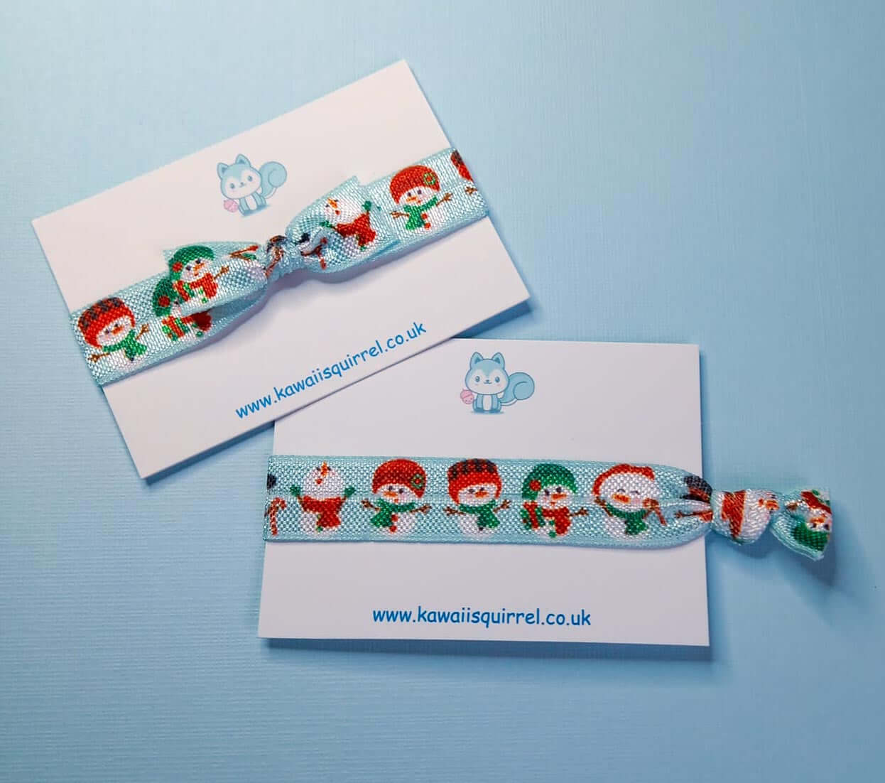 Just 50p! Blue & Turquoise Hair Ties Single Bow or End Tied #H12