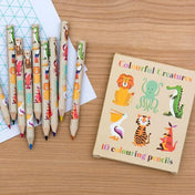 wild animals colourful creatures colouring crayon crayons pencil pencils pack set of 10 small mini kids childs gift gifts uk rex london cute kawaii wild wonders