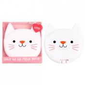 cute cookie cat pocket mirror rex london uk gift gifts white kitty kitten pink box folding mirrors handbag size 