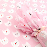 cute tissue paper pack of 10 sheets rex london uk packaging supplies kawaii cookie the cat pink