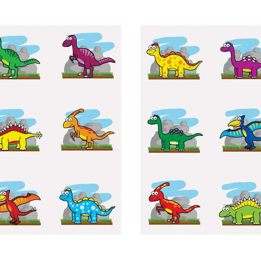 DINO TEMPORARY TATTOOS BUNDLE OF 6