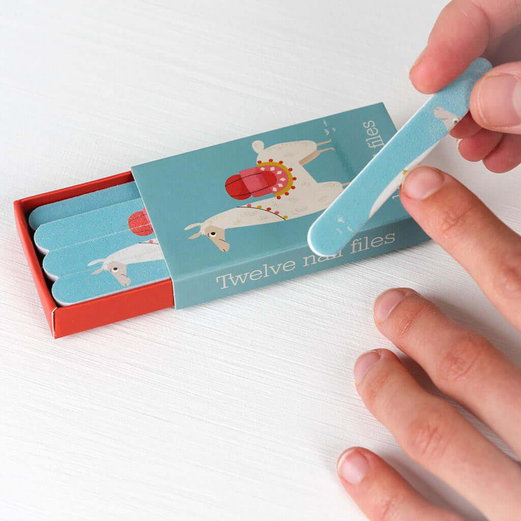 rex london llama nail file box of 12 cute kawaii uk gift gifts