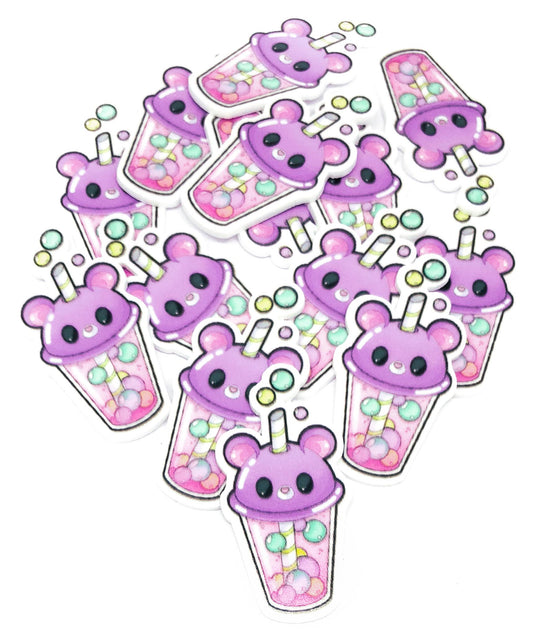 kawaii drink cup drinking cups mouse mice cute kawaii flatback flat back fb fbs acrylic planar purple pink straw uk craft supplies bubbles
