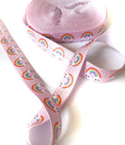 uk cute elastic elastics foe ribbon ribbons pale pink rainbow rainbows and clouds happy cloud  kawaii craft supplies