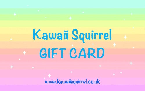 the kawaii squirrel gift card gifts voucher cards uk cute stationery craft supplies